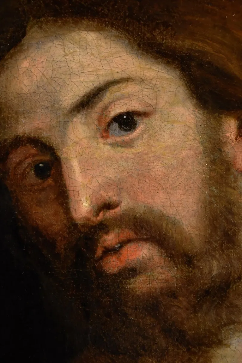 Pamono Workshop of Anthoon Van Dyck, Christ Carrying the Cross, 1650, Oil on Canvas, Framed> Old Masters