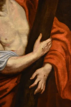 Pamono Workshop of Anthoon Van Dyck, Christ Carrying the Cross, 1650, Oil on Canvas, Framed><noscript><img width=