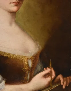 Discount Pamono Workshop of Anton Raphael Mengs, Portrait of a Young Girl, 1750, Oil on Canvas, Framed