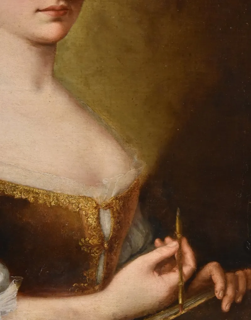 Discount Pamono Workshop of Anton Raphael Mengs, Portrait of a Young Girl, 1750, Oil on Canvas, Framed