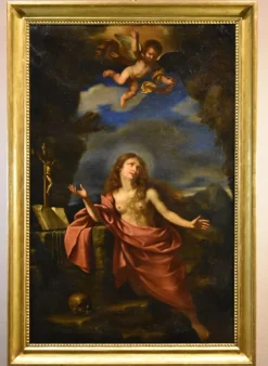 Pamono Workshop of Giovanni Francesco Barbieri / Il Guercino, Mary Magdalene, 1650, Oil on Canvas> Old Masters