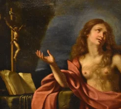 Pamono Workshop of Giovanni Francesco Barbieri / Il Guercino, Mary Magdalene, 1650, Oil on Canvas><noscript><img width=