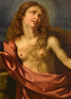 Pamono Workshop of Giovanni Francesco Barbieri / Il Guercino, Mary Magdalene, 1650, Oil on Canvas><noscript><img width=