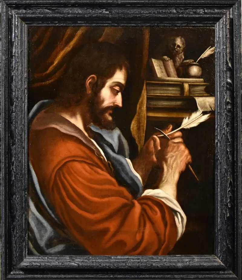 Pamono Workshop of Giovanni Francesco Barbieri / Detto Il Guercino, Saint Mark the Evangelist, 1680, Oil on Canvas> Old Masters|Classical