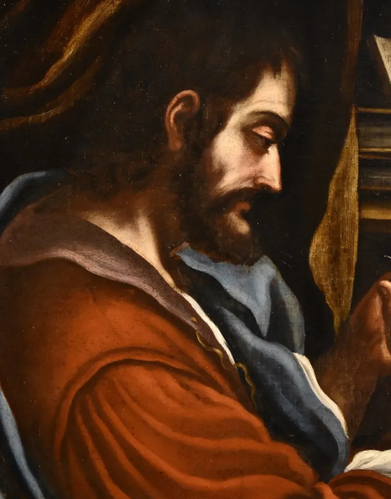 Pamono Workshop of Giovanni Francesco Barbieri / Detto Il Guercino, Saint Mark the Evangelist, 1680, Oil on Canvas> Old Masters|Classical