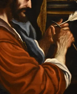 Pamono Workshop of Giovanni Francesco Barbieri / Detto Il Guercino, Saint Mark the Evangelist, 1680, Oil on Canvas><noscript><img width=