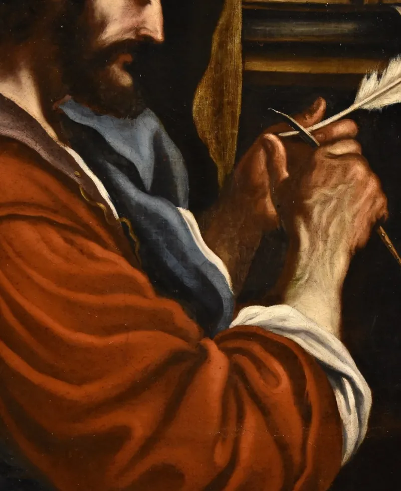 Pamono Workshop of Giovanni Francesco Barbieri / Detto Il Guercino, Saint Mark the Evangelist, 1680, Oil on Canvas> Old Masters|Classical