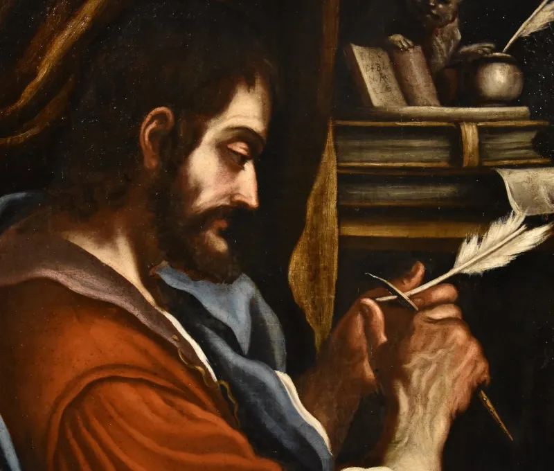Pamono Workshop of Giovanni Francesco Barbieri / Detto Il Guercino, Saint Mark the Evangelist, 1680, Oil on Canvas> Old Masters|Classical
