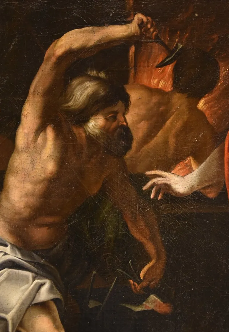 Pamono Workshop of Jacques Blanchard, Thetis Hephaestus, 1630, Oil on Panel, Framed> Old Masters|Classical