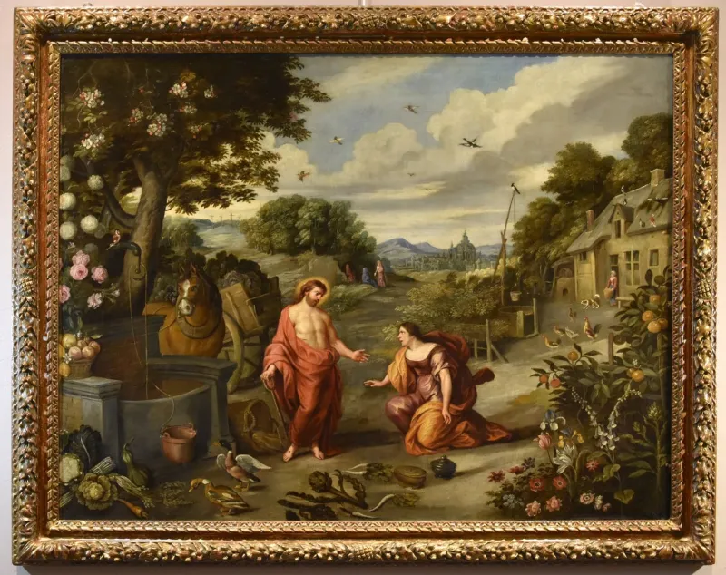 Pamono Workshop of Jan Brueghel the Younger, Noli Me Tangere, 1650, Oil on Canvas