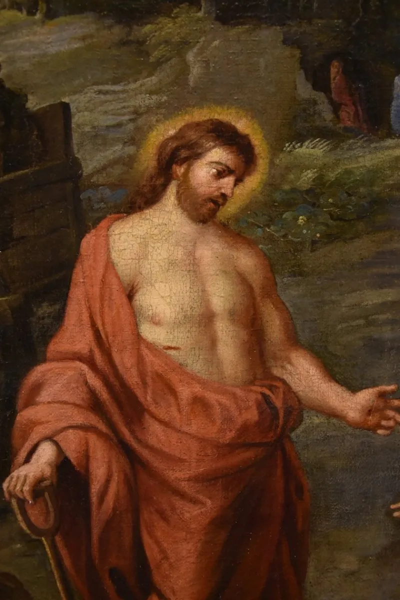 Pamono Workshop of Jan Brueghel the Younger, Noli Me Tangere, 1650, Oil on Canvas