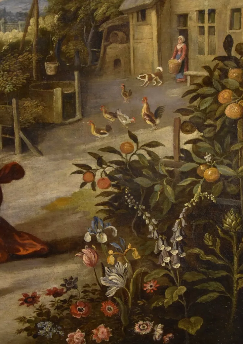 Pamono Workshop of Jan Brueghel the Younger, Noli Me Tangere, 1650, Oil on Canvas
