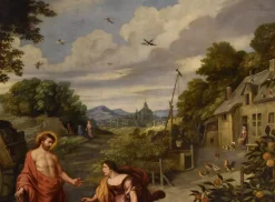 Pamono Workshop of Jan Brueghel the Younger, Noli Me Tangere, 1650, Oil on Canvas