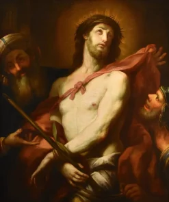 Pamono Workshop of Valerio Castello, Ecce Homo, 1650, Oil on Canvas, Framed