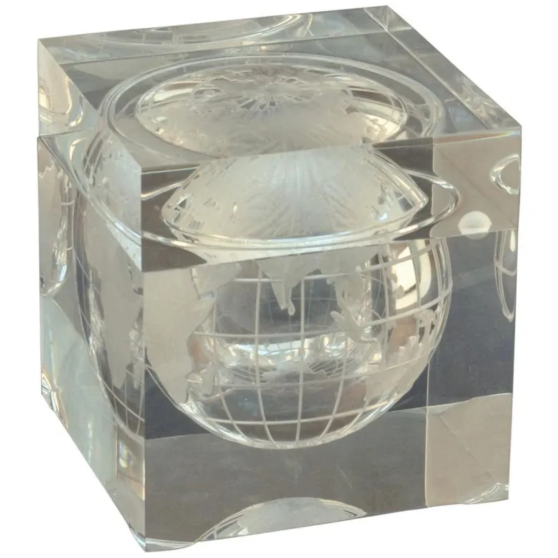 Pamono World Globe Acrylic Cube Ice Bucket by Alessandro Albrizzi, 1960s> Ice Buckets & Wine Coolers