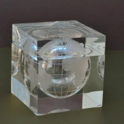 Pamono World Globe Acrylic Cube Ice Bucket by Alessandro Albrizzi, 1960s> Ice Buckets & Wine Coolers