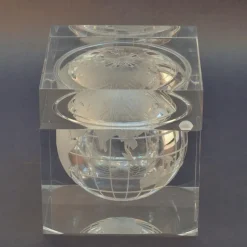 Pamono World Globe Acrylic Cube Ice Bucket by Alessandro Albrizzi, 1960s><noscript><img width=