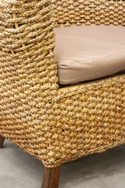 Pamono Woven Banana Garden Sofa and Armchairs, 1980s, Set of 3><noscript><img width=