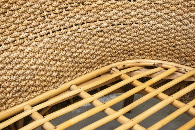 Pamono Woven Banana Garden Sofa and Armchairs, 1980s, Set of 3> Garden Seating