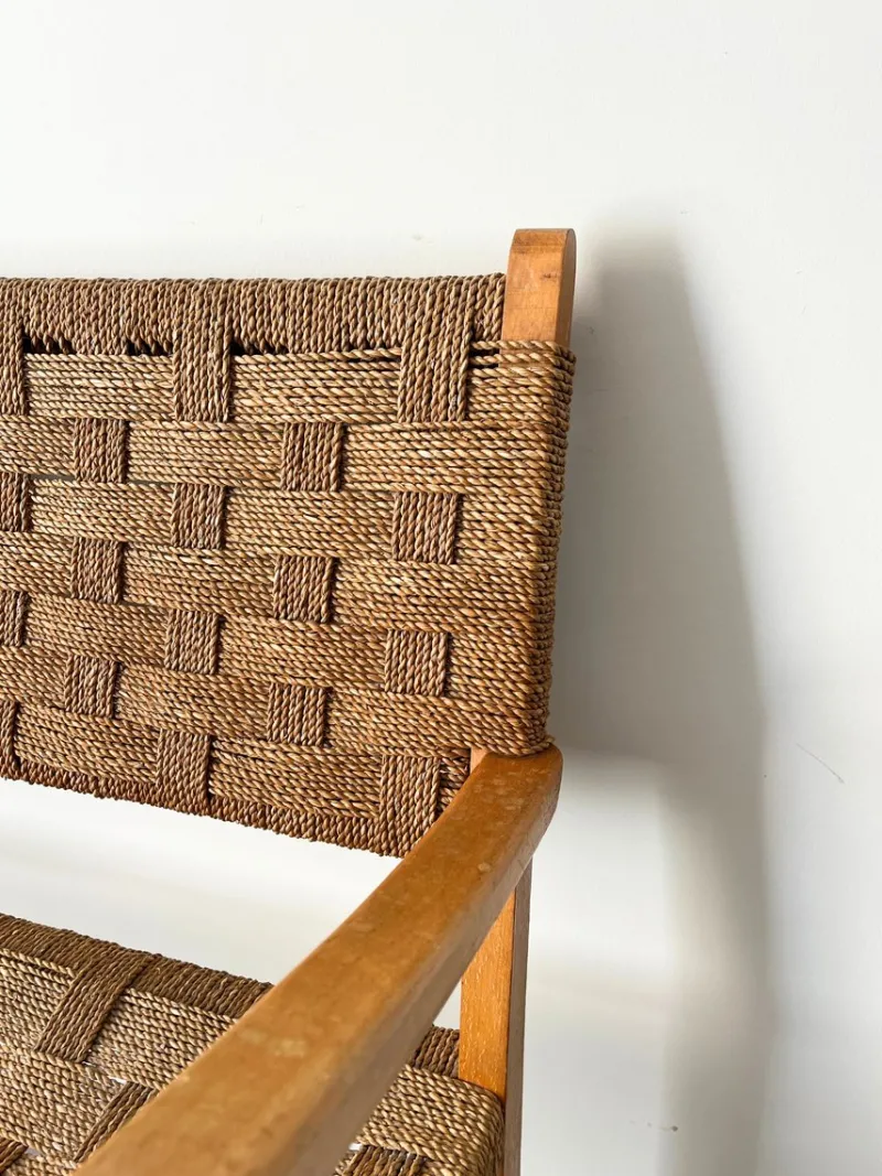 Hot Pamono Woven Bentwood Bench by Axel Larsson for Bodafors, 1940