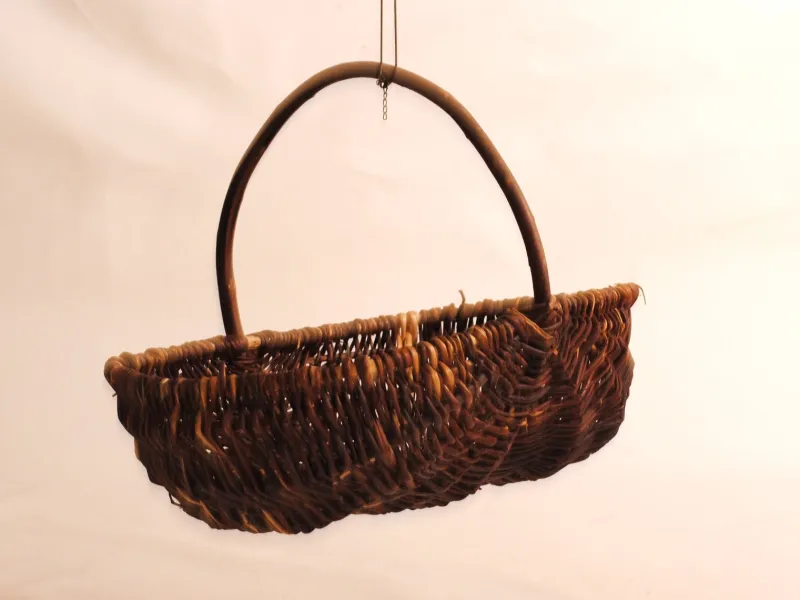 Outlet Pamono Woven Wicker Farm Basket, 1900s