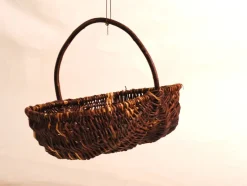 Outlet Pamono Woven Wicker Farm Basket, 1900s