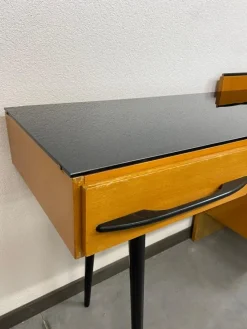 Pamono Writing Desk with Cabinet by Mojmír Požár for Up Závody Bučovice, 1960s, Set of 2><noscript><img width=
