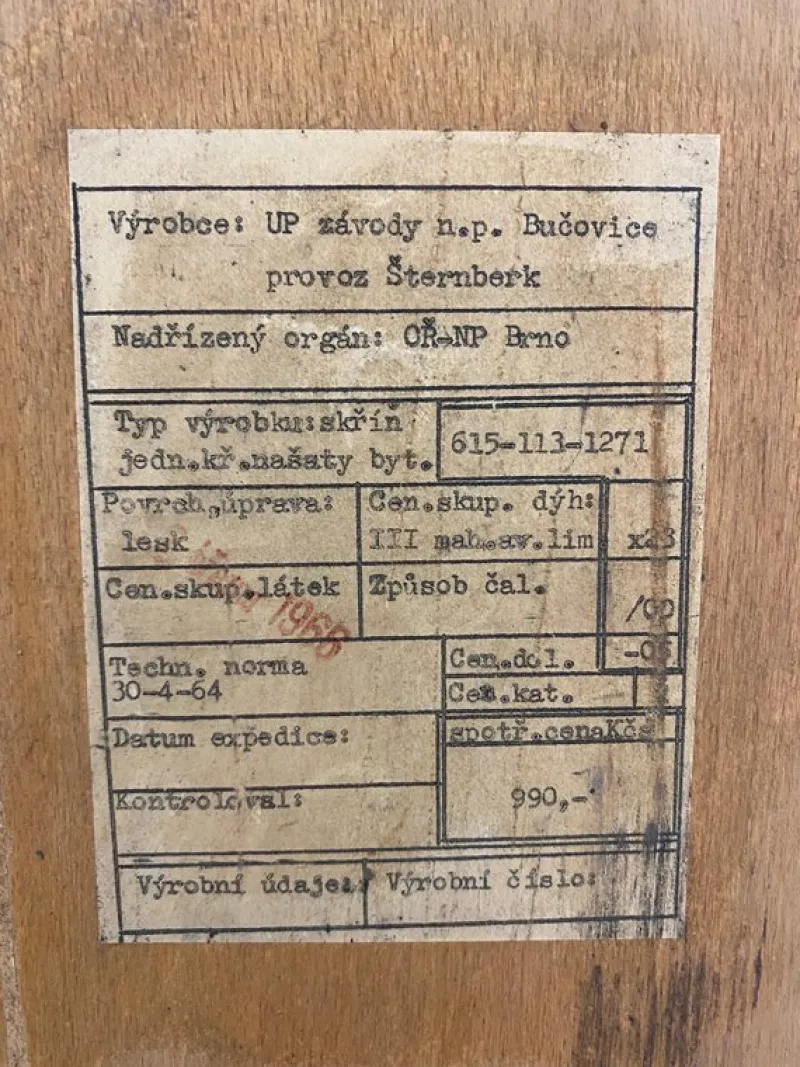 Pamono Writing Desk with Cabinet by Mojmír Požár for Up Závody Bučovice, 1960s, Set of 2> Desks