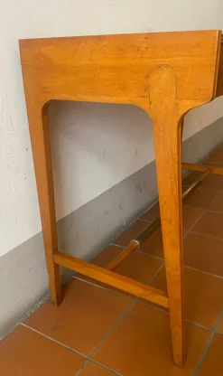 Pamono Writing Desk with Folding Mirror and Drawer attributed to Giò Ponti, Italy, 1950s><noscript><img width=