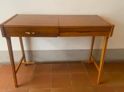 Pamono Writing Desk with Folding Mirror and Drawer attributed to Giò Ponti, Italy, 1950s><noscript><img width=