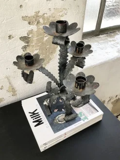 Pamono Wrought Iron Candleholder, 1950s><noscript><img width=