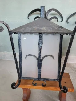 New Pamono Wrought Iron Corner Lanterns, Set of 2