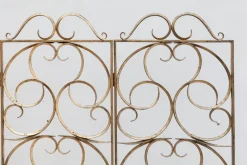 Hot Pamono Wrought Iron Decorative Gilt Folding Screen, Italy, 1950s