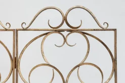 Hot Pamono Wrought Iron Decorative Gilt Folding Screen, Italy, 1950s