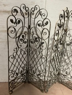 Pamono Wrought Iron Four-Leaf Partition, Set of 4