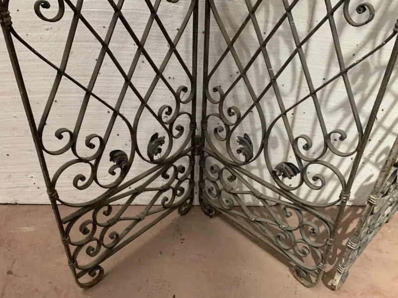 Pamono Wrought Iron Four-Leaf Partition, Set of 4