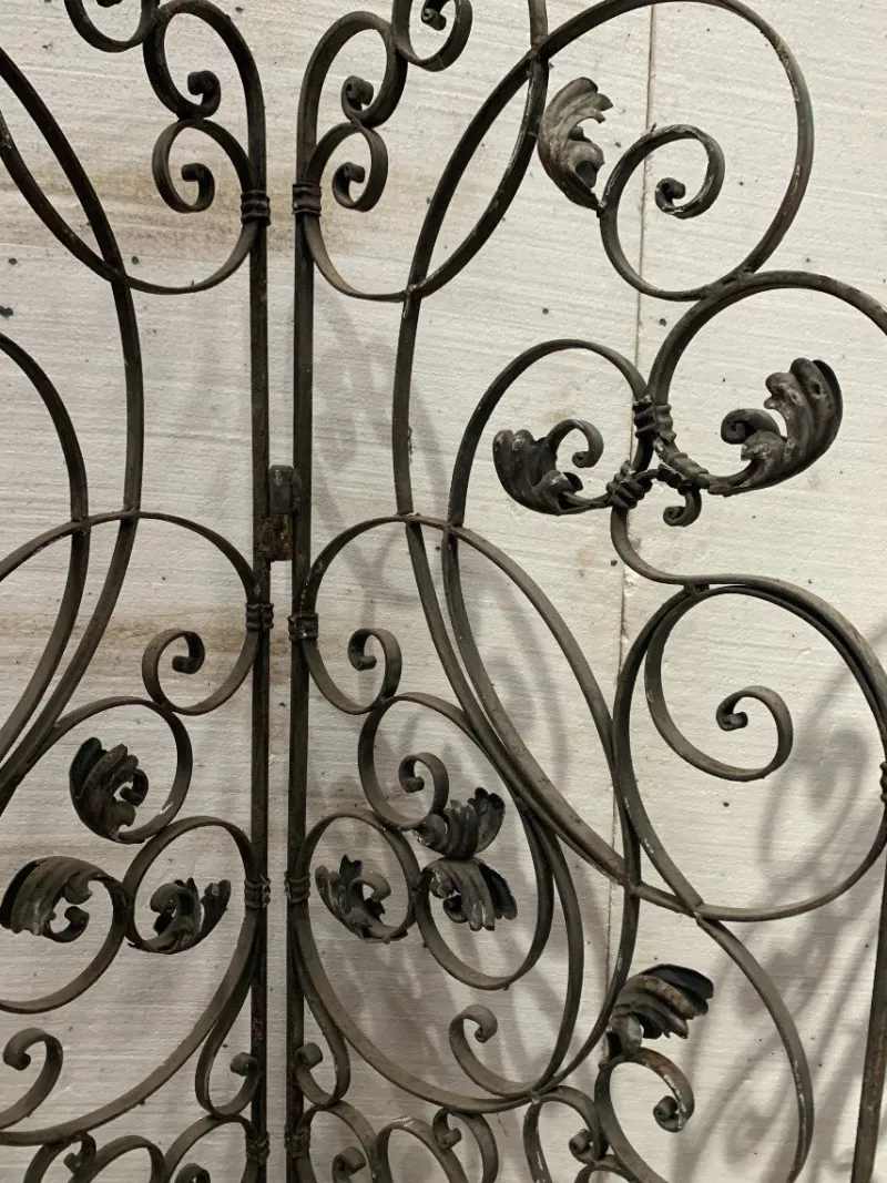 Pamono Wrought Iron Four-Leaf Partition, Set of 4