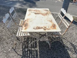 Pamono Wrought Iron Garden Furniture, 1900><noscript><img width=