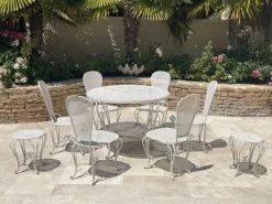 Pamono Wrought Iron Garden Seating, Set of 9> Garden Seating