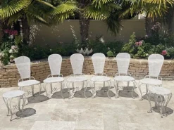 Pamono Wrought Iron Garden Seating, Set of 9><noscript><img width=