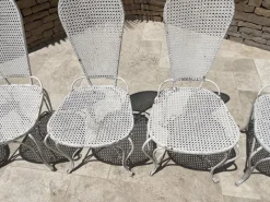 Pamono Wrought Iron Garden Seating, Set of 9><noscript><img width=