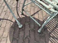 Pamono Wrought Iron Garden Table and Chairs from Arras, 1890s, Set of 3><noscript><img width=