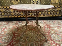 Pamono Wrought Iron Garden Table with Round Top> Garden Tables