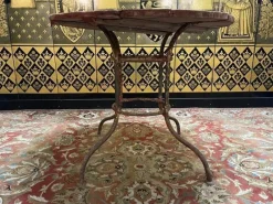 Pamono Wrought Iron Garden Table with Round Top> Garden Tables