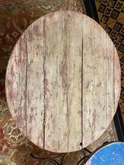 Pamono Wrought Iron Garden Table with Round Top><noscript><img width=