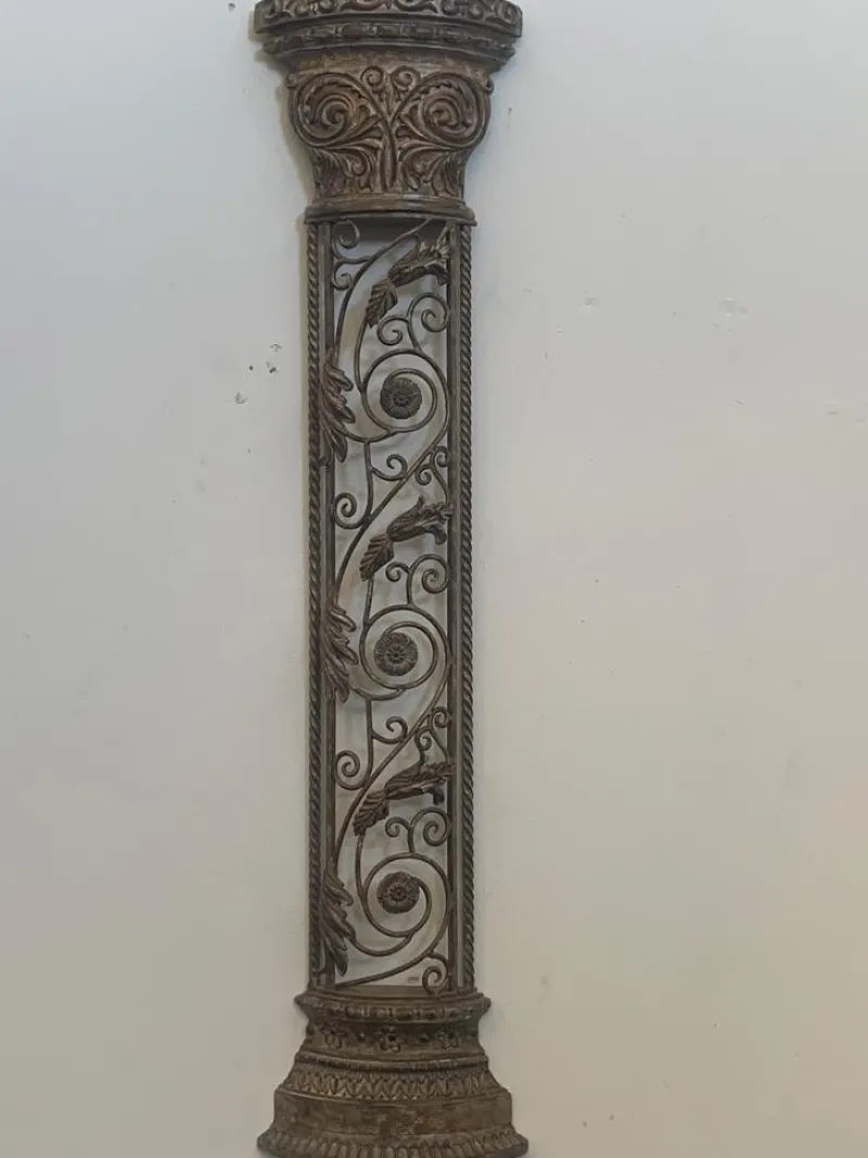 Pamono Wrought Iron Half Columns, 1970s, Set of 2> Pedestals And Columns