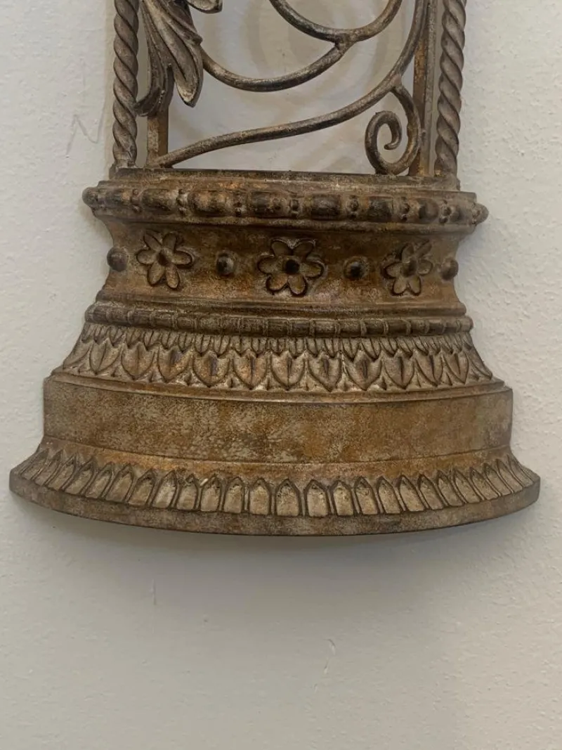 Pamono Wrought Iron Half Columns, 1970s, Set of 2> Pedestals And Columns