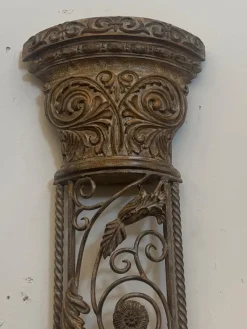 Pamono Wrought Iron Half Columns, 1970s, Set of 2><noscript><img width=
