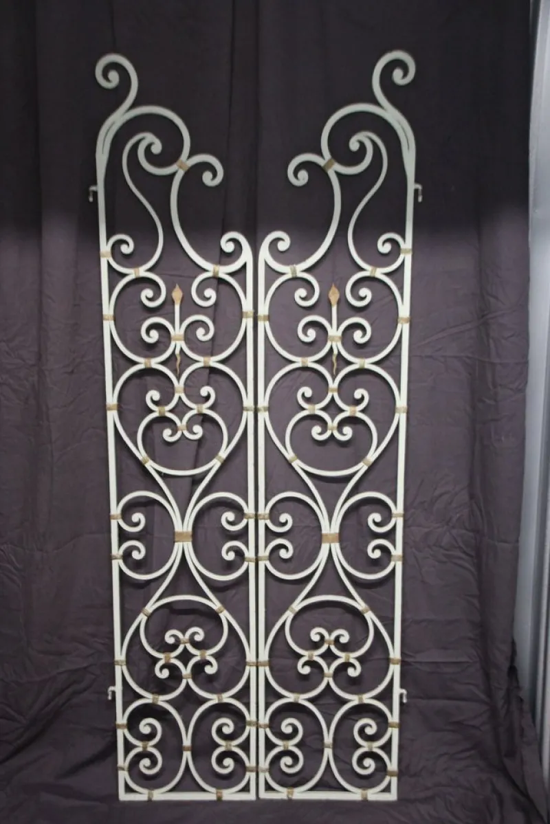 Pamono Wrought Iron Interior Doors by Gilbert Poillerat, 1950s, Set of 2> Architectural Elements