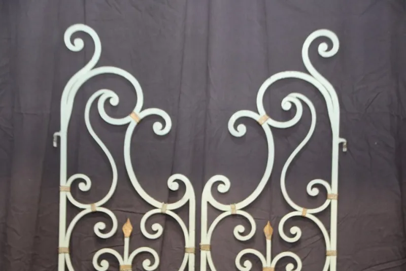 Pamono Wrought Iron Interior Doors by Gilbert Poillerat, 1950s, Set of 2> Architectural Elements